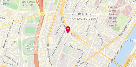 Plan de Nathalie RENVOISE | Psychologue | Paris 16, 64 Rue Michel Ange, 75016 Paris