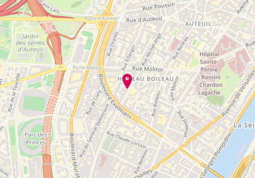 Plan de FOUILHOUX Natacha, Cabinet du Dr Natacha Fouilhoux
52 Rue Michel Ange, 75016 Paris