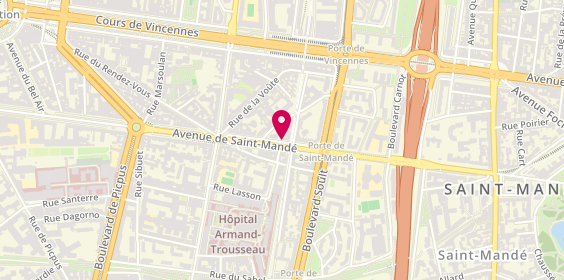 Plan de FONTAINE Gaëlle, 95 Avenue de Saint Mandé, 75012 Paris