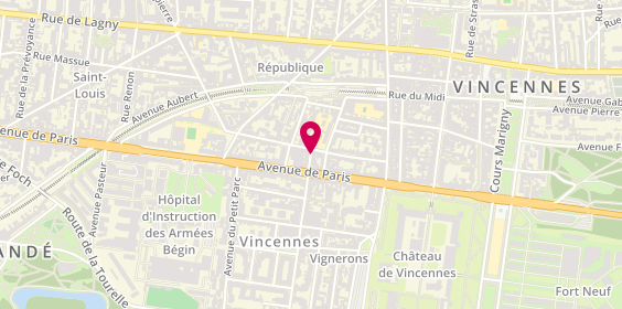 Plan de BASOU Isabelle, 6 Rue de Colmar, 94300 Vincennes