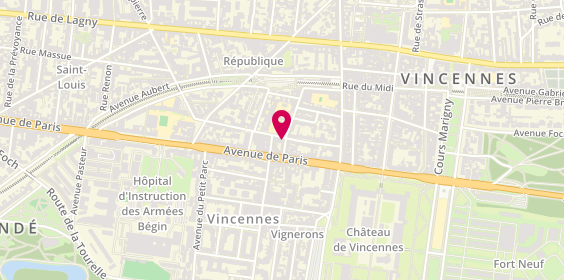 Plan de De Almeida Elodia, 25 Rue Jean Moulin, 94300 Vincennes