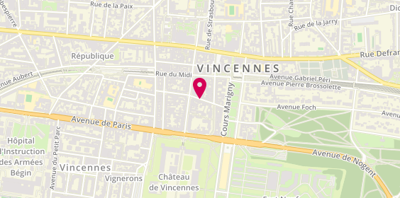 Plan de PERCUDANI Rosanna, 6 Rue Lejemptel, 94300 Vincennes