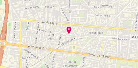 Plan de CARTAIRADE Florence, 8 Rue Massue, 94300 Vincennes