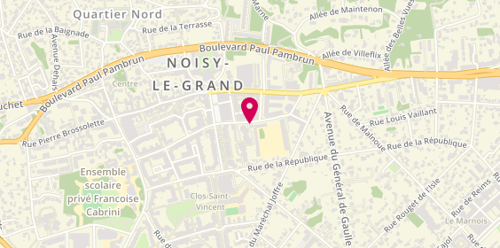 Plan de Etiennette DENEAUX-Bruzi, Centre Ville Mairie 60 Rue Doct Jean Vaquier, 93160 Noisy-le-Grand
