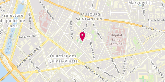 Plan de Jocelyne MOULET FARGE, 7 Rue d'Aligre, 75012 Paris