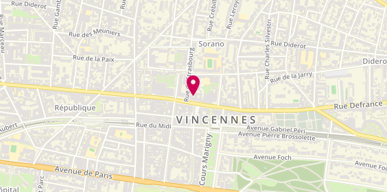 Plan de ALONZEAU Magali - Psychologue Vincennes, 110 Rue de Fontenay, 94300 Vincennes