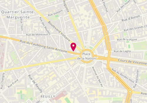 Plan de BROSSAIS Patrick, 321 Rue du Faubourg Saint Antoine, 75011 Paris