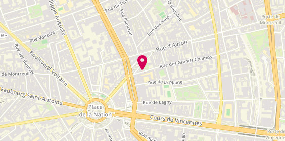 Plan de Marie France BIARD, 7 Rue Grands Champs, 75020 Paris