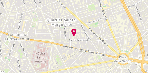 Plan de Alexandra Buresi-GARSON - Psychothérapeute / Psychanalyste, 45 Rue de Montreuil, 75011 Paris