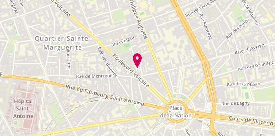 Plan de Alexandra MENENDEZ Psychologue Psychanalyste, 4 Rue Guénot, 75011 Paris
