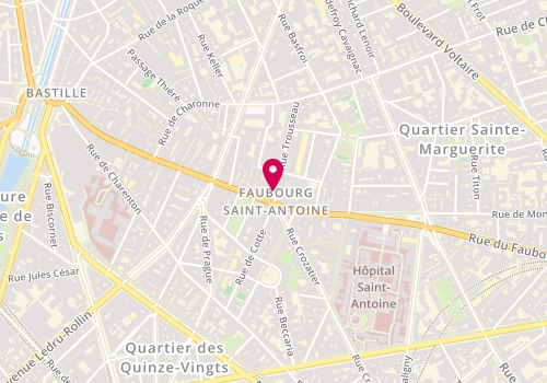 Plan de MARTELLI Antoine, 1 Rue Trousseau, 75011 Paris