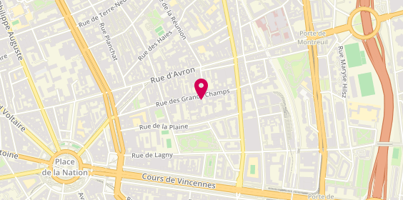 Plan de Audrey RIVIERE Psychologue, 66 Rue des Grands Champs, 75020 Paris