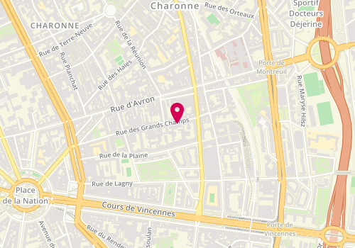 Plan de Simona FENET - Psychologue TCC, 76 Rue des Grands Champs, 75020 Paris