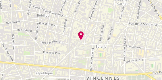 Plan de Psychologue Vincennes | Leygnac SOLIGNAC Isabelle, 113 avenue de la République, 94300 Vincennes