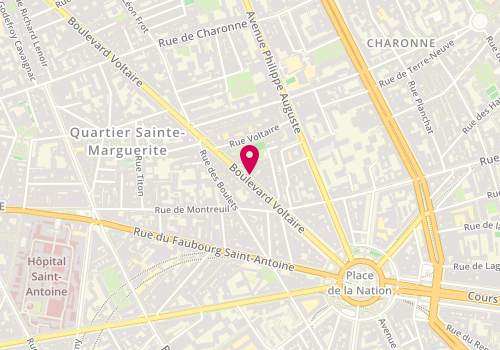 Plan de LELIEVRE Delphine, 229 Boulevard Voltaire, 75011 Paris