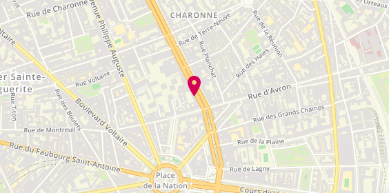 Plan de Dina HAMDANI Psychologue, 41 Boulevard de Charonne, 75011 Paris