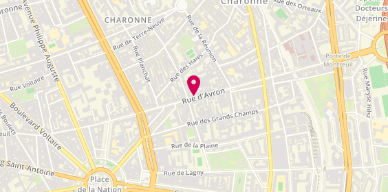 Plan de LEMOINE Catherine, 45 Rue d'Avron, 75020 Paris