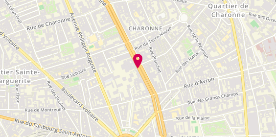 Plan de QUINAT Anne, Cabinet du Docteur Anne Quinat
55 Boulevard de Charonne, 75011 Paris