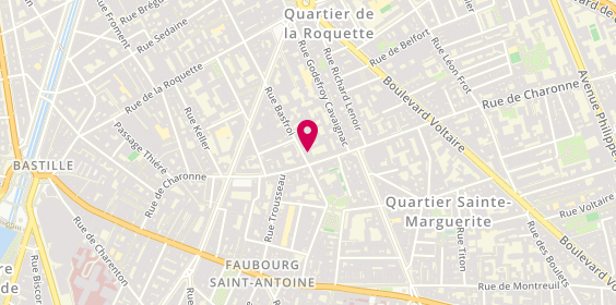 Plan de Mirela Karayannis Psychologue Paris 11, 4 Rue Basfroi, 75011 Paris