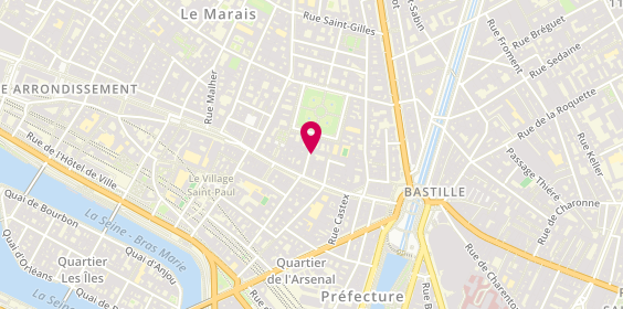 Plan de BARBIER Jacques, 14 Rue de Birague, 75004 Paris