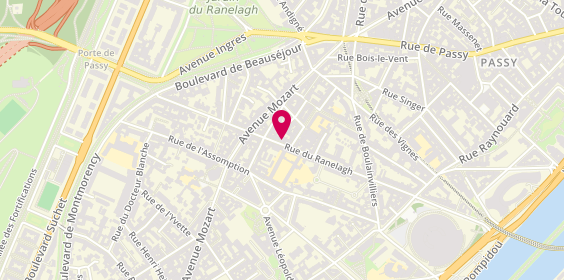 Plan de PEWZNER APELIOIG Evelyne, 76 Rue du Ranelagh, 75016 Paris