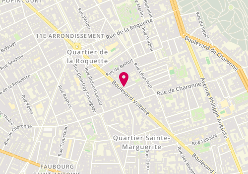 Plan de Brigitte HAMON - Psychologue, 149 Boulevard Voltaire, 75011 Paris
