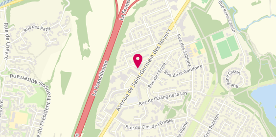 Plan de DUMERGUE Corinne, 15 avenue de Saint-Germain des Noyers, 77400 Saint-Thibault-des-Vignes