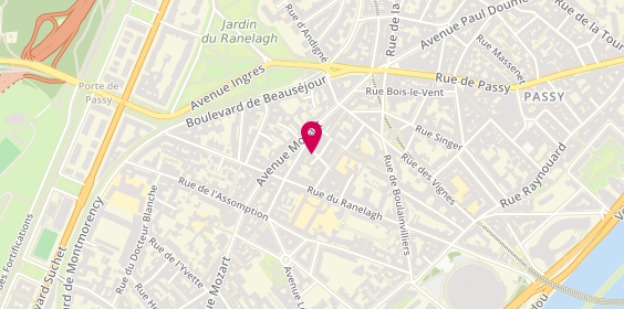 Plan de POUPINEL Pascaline, 5 Rue Antoine Arnauld, 75016 Paris