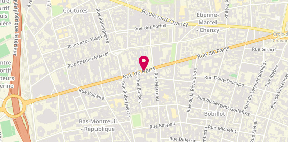 Plan de FIERLING Euriel, 141 Rue Paris, 93100 Montreuil