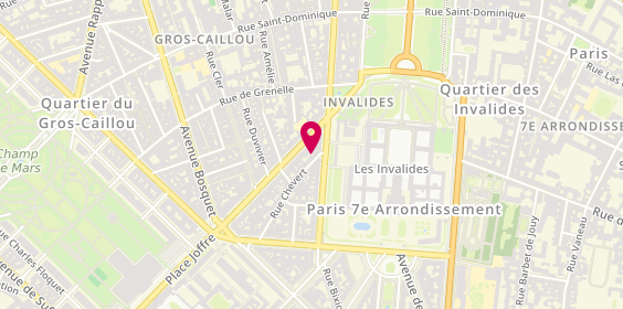 Plan de Florence ALBINHAC-MOREL Psychologue Paris, 4 Rue Chevert, 75007 Paris