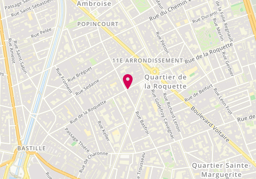 Plan de Régine DEVAUX Sexologue, 108 Rue de la Roquette, 75011 Paris