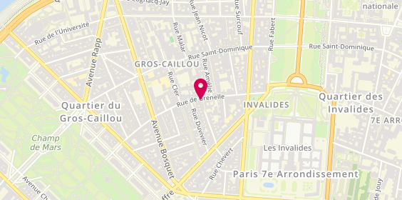Plan de PELABON Caroline Psychanalyste /Psychologue Paris 7, 153 Rue de Grenelle, 75007 Paris