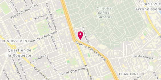 Plan de LOUERS Françoise, 212 Boulevard de Charonne, 75020 Paris