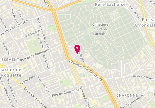 Plan de Emeline PASQUE - Psychologue à Paris, 7 Rue Pierre Bayle, 75020 Paris
