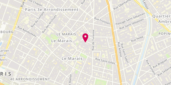 Plan de Clarisse PALOMA - Psychologue, 9 Rue Sainte-Anastase, 75003 Paris