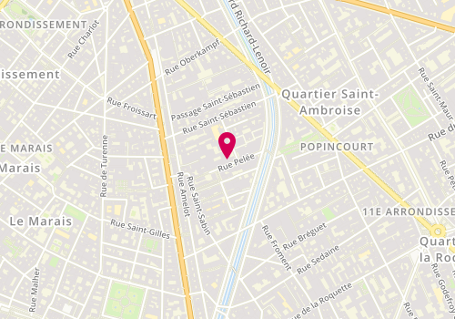 Plan de Victoria MOREL - Psychologue, 17 Rue Pelée, 75011 Paris