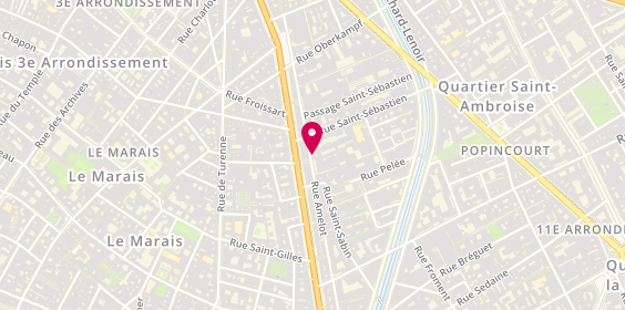 Plan de PONSOT Benoît, 68 Rue Amelot, 75011 Paris