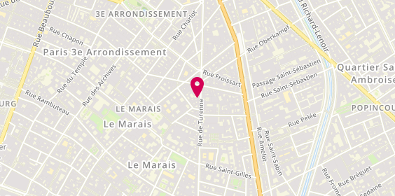 Plan de Psychologue Susana MAHROUR, 89 Rue de Turenne, 75003 Paris