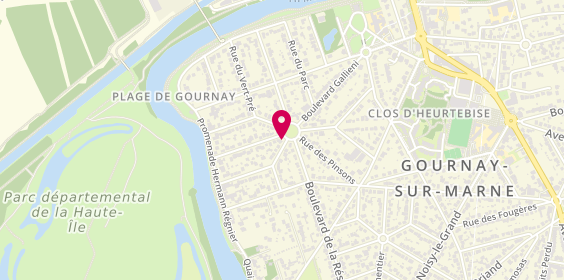 Plan de RAUST Aurélie, 2 Rue de Baubigny, 93460 Gournay-sur-Marne