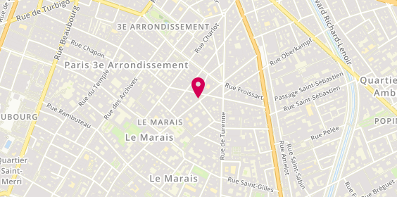 Plan de MERMIER Bernadette, 11 Rue Debelleyme, 75003 Paris