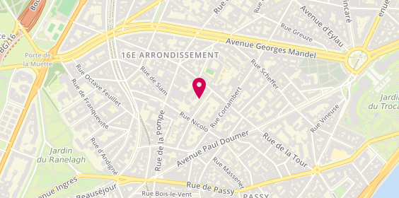 Plan de MIGNOT Gibrat Maryvonne, 14 Rue Desbordes-Valmore, 75116 Paris