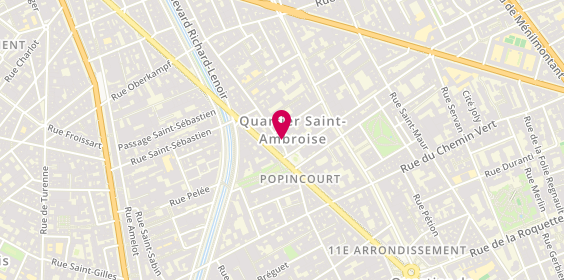 Plan de Gabriela Bustos Gallardo - Psychologue, 6 Rue de la Folie Méricourt, 75011 Paris