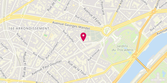 Plan de Monica Soto, 14 Rue Pétrarque, 75116 Paris