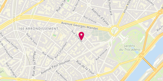 Plan de ADAM Perrine, 36 Rue Scheffer, 75016 Paris