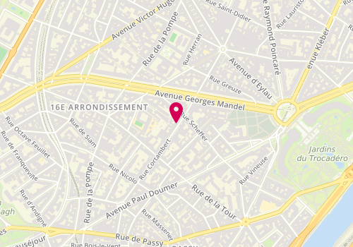 Plan de Frédérique JOST-Dalifard, 12 Rue Cortambert, 75116 Paris