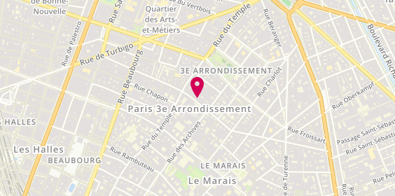 Plan de Daniela GONCALVES - Psychologue, 32 Rue Pastourelle, 75003 Paris