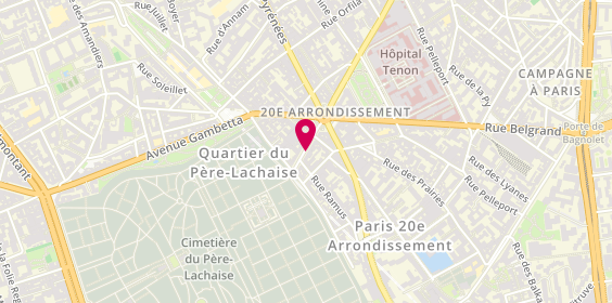 Plan de RUIZ Brigitte, 10 Avenue Père Lachaise, 75020 Paris