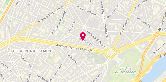 Plan de SAUNAL Anne Marie, 19 Rue Greuze, 75016 Paris