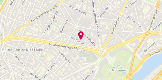 Plan de De Chambure Marie, 18 Rue Greuze, 75016 Paris