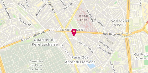Plan de Chloé BAUDEN - Psychologue Paris 20, 30 Rue de la Cr des Noues, 75020 Paris